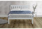 4f6 Double Denby White Wood Painted Shaker Style Bed Frame 3
